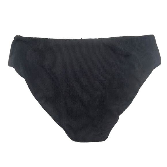 J Crew Scrunchie Bikini Bottom Black High Rise Plus Size 3X BH482 New - Picture 2 of 5